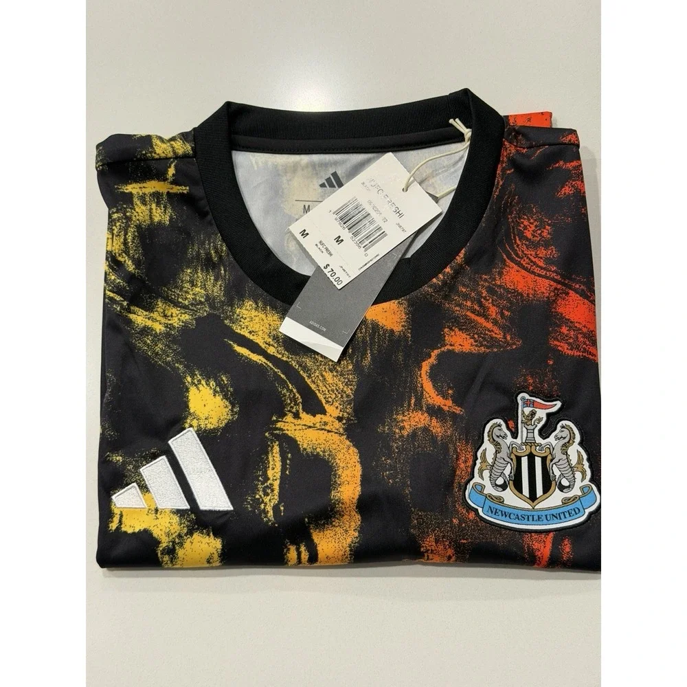 Adidas Newcastle United FC 25/26 Pre-Match Jersey JN8797 Black Mens M NWT